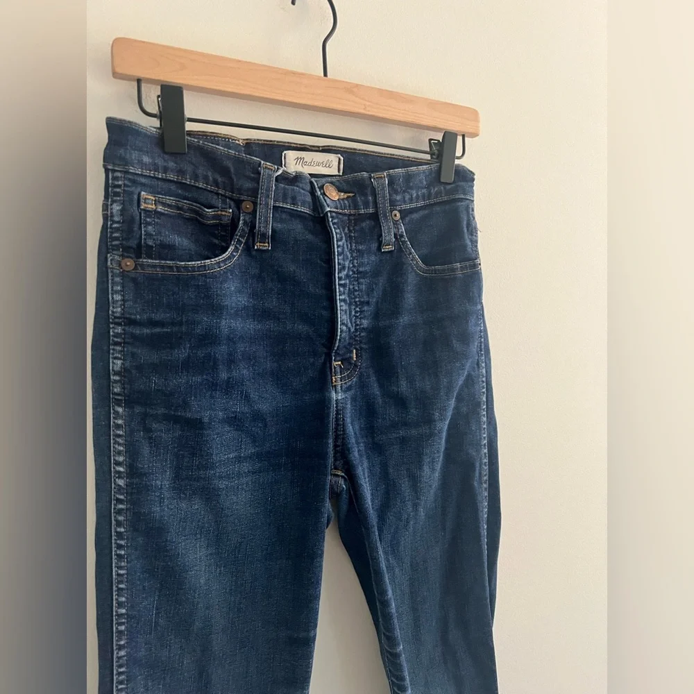 Madewell 10” High-Rise Skinny Jeans Dark Wash Size 27 - Picture 2 of 5